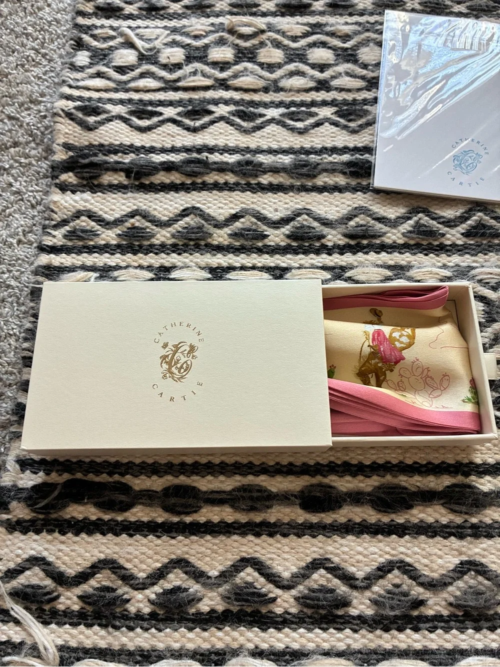 Catherine Cartier Rodeo Cowgirl Silk Ribbon Scarf